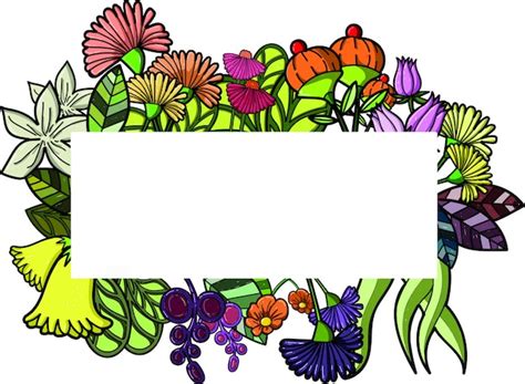 Premium Vector Geometric Botanical Frame Wildflowers Various Plants