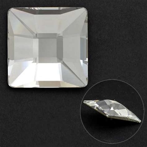 10mm Swarovski Crystal 2483 Classic Square Flat Back By Each