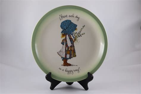 Vintage Collectors Plate Holly Hobbie Start Each Day In A Happy