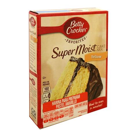 Harina Para Preparar Pastel Betty Crocker Super Moist Amarillo 432 G