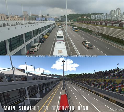 Compare Real Macau Guia Circuit Non Race Week To The Track From