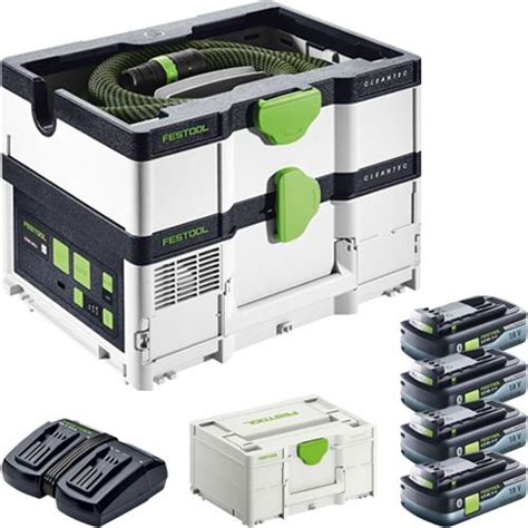 Festool Ctlc Sys 18v 45l L Class Dust Extractor 4x 4ah High Power