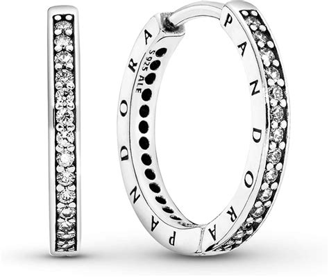 Pandora Jewelry Pandora Silver Hoop Cubic Zirconia Earrings In Sterling Silver 2