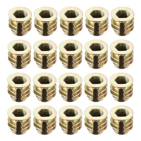 Uxcell Furniture Threaded Insert Nuts Zinc Alloy M Internal Threads