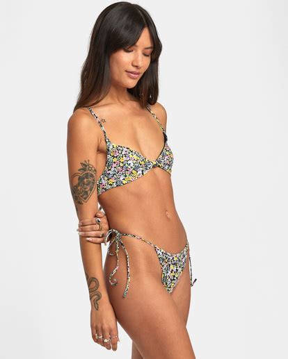 Flower Field Slide Tie Medium Bikini Bottoms For Women Rvca