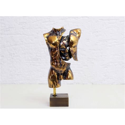 Vintage bronzen sculptuur van Richard Richèse Van Hauwaert 1970