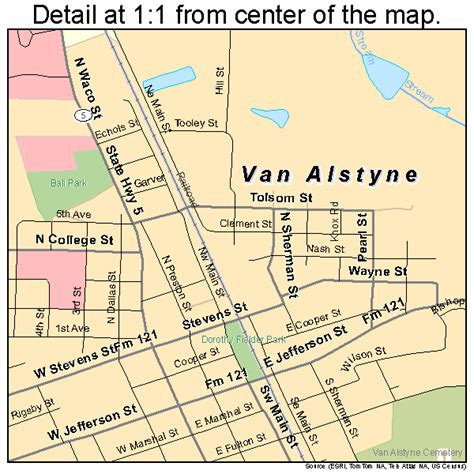 Van Alstyne Texas Street Map 4874924