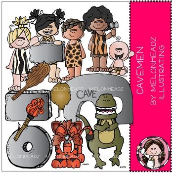 Cavemen Clip Art COMBO PACK By Melonheadz By Melonheadz TpT