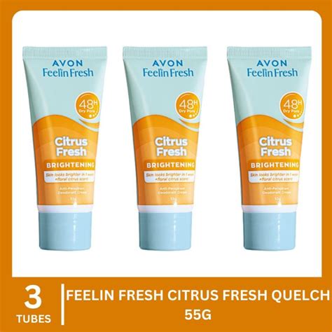 Avon Original Feelin Fresh Citrus Fresh Deo Quelch 55g3pcs Anti