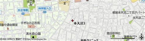 東京都杉並区本天沼3丁目30の地図 住所一覧検索｜地図マピオン