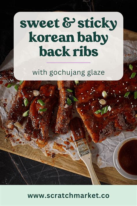 Sweet Sticky Korean Pork Ribs With Gochujang Glaze