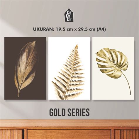 Jual Walldecor Monstera Hiasan Dinding Daun Emas Murah Poster