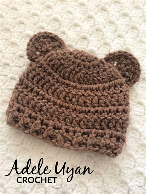 Baby Bear Beanie Crochet Pattern