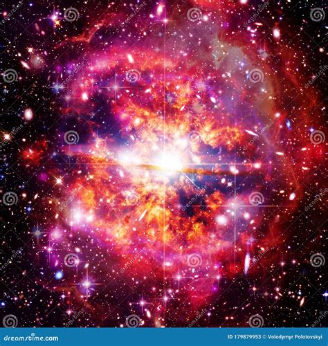 Cosmic Galaxy Background Stars And Cosmic Gas Stock Illustration