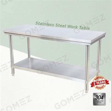 GOMEZ Stainless Steel 304 Working Table Heavy Duty Kitchen Commercial