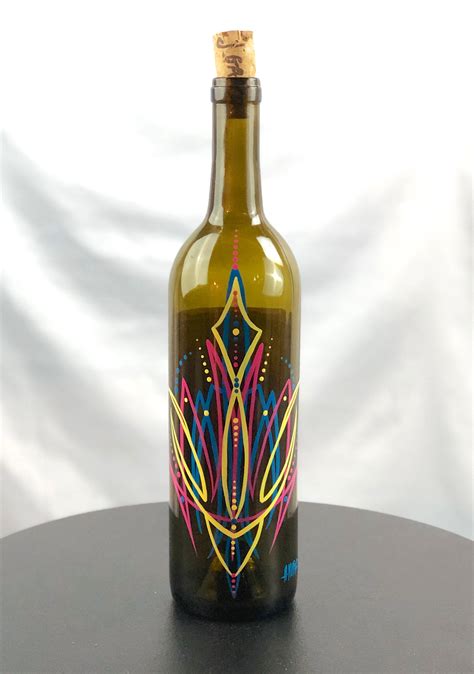 Custom Pinstriped Jerry Garcia Wine Bottle Merlot Etsy