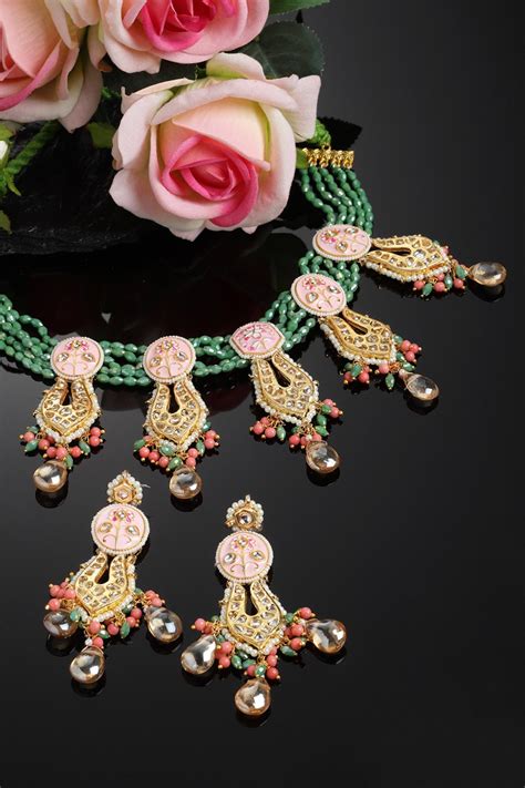 Buy Dugran By Dugristyle Kundan Embellished Choker Jewellery Set Online