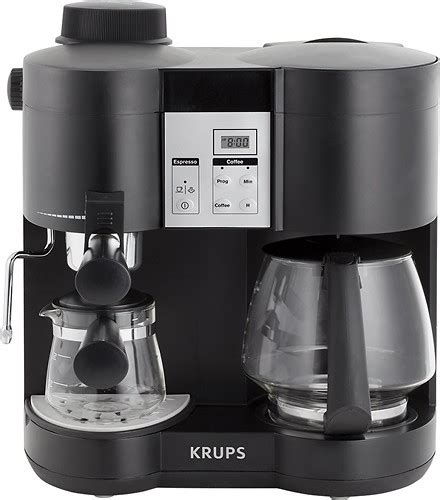 Customer Reviews Krups Combi Espresso Maker10 Cup Coffeemaker Black Xp160050 Best Buy