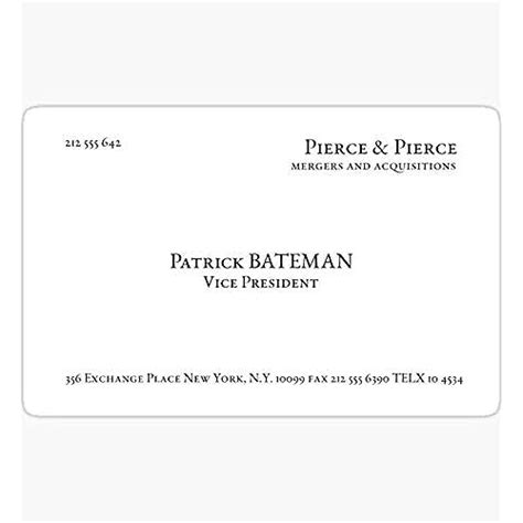 Snapklik Patrick Bateman Business Card