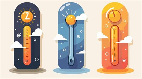 high temperature icons set  climate control systems