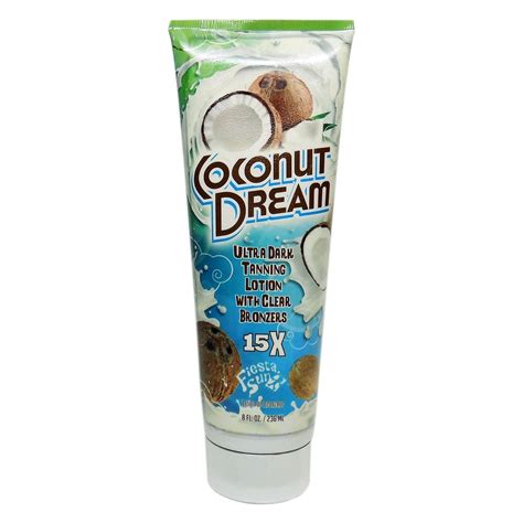 Fiesta Sun Coconut Dream Ultra Dark Tanning With Clear Bronzers 8 Oz