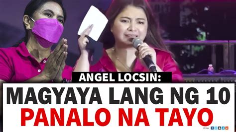 ANGEL LOCSIN MAGYAYA LANG NG TIG SAMPU MAKA BBM PANALO NA TAYO YouTube