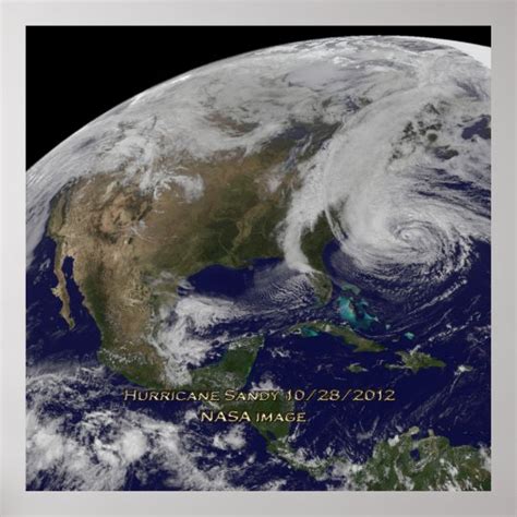 Satellite View of Hurricane Sandy Poster | Zazzle.com