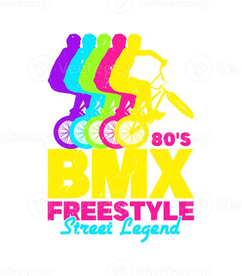 Retro 80s Bmx Vintage Cycling Graphic 10879668 Png