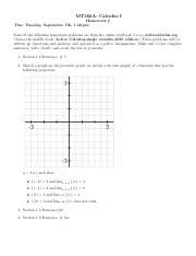 MT360A HW2 F21 Pdf MT360A Calculus I Homework 2 Due Tuesday