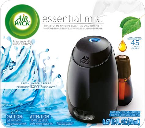 Air Wick Essential Oils Diffuser Mist Kit Gadget Refill Fresh