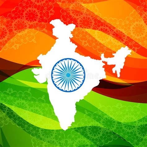 Map Of India Poster Vector Design Stock Vector Illustration Of Flag