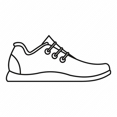 Footwear Line Outline Running Shoe Sneaker Sport Icon Download