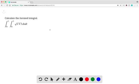 SOLVED Calculate The Iterated Integral 0 1 0 1 S T Ds Dt