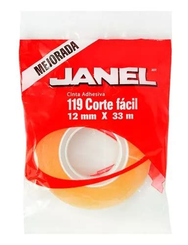 Cinta Adhesiva Janel 119 12 X 33 Mts Corte Facil MercadoLibre