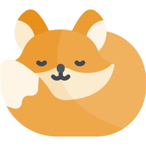 Icono de Zorro Kawaii Flat