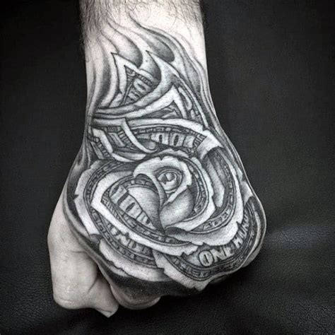 81 Stunning Money Rose Tattoo Designs For Men