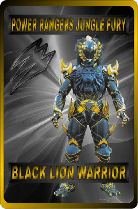 Black Lion Warrior By Rangeranime On Deviantart Power Rangers