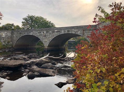 Stone Arch Bridge In Henniker New Hampshire Spanning Contoocook River