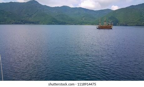 Hakone Sightseeing Cruise Hakone Ashinoko Lake Stock Photo