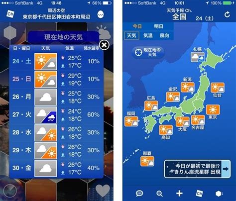 当たる、天気予報アプリ 10選【iphoneandroid】 Weather Forecast Weather App