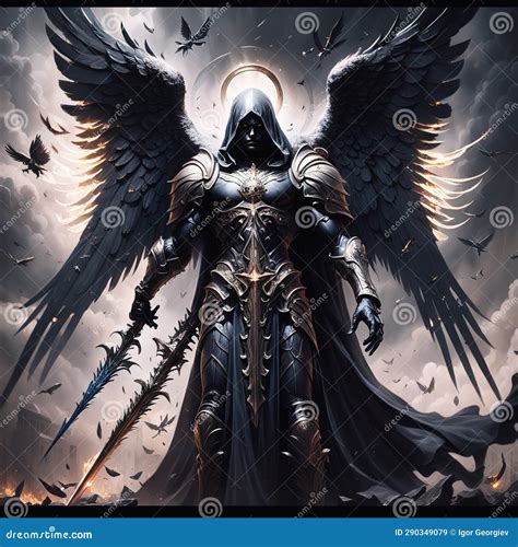 Archangel Azrael Seal `he Whom God Helps` Angel Of Death Vector