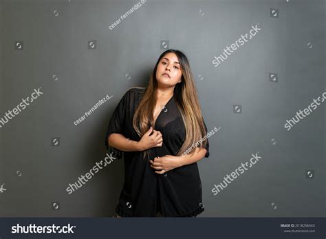 Beautiful Sensual Plus Size Latina Model Stock Photo