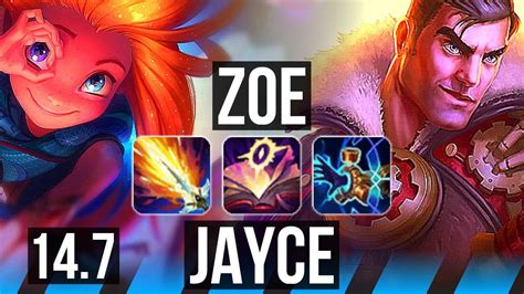 Zoe Vs Jayce Mid Solo Kills Legendary Games Na