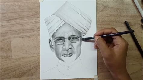 How To Draw Sarvepalli Radhakrishnan Step By Step Teacher S Day Drawing Pencil Sketch Youtube