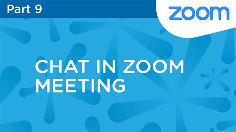 How To Zoom Part 9 Chat In A Zoom Meeting Youtube