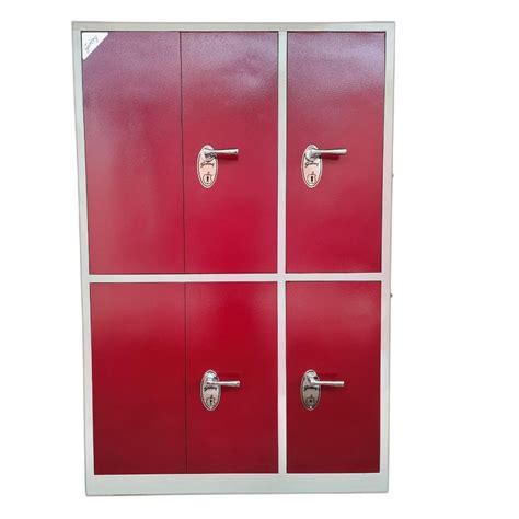 With Locker Six Door Stainless Steel Almirah 5 Shelves Without Mirror