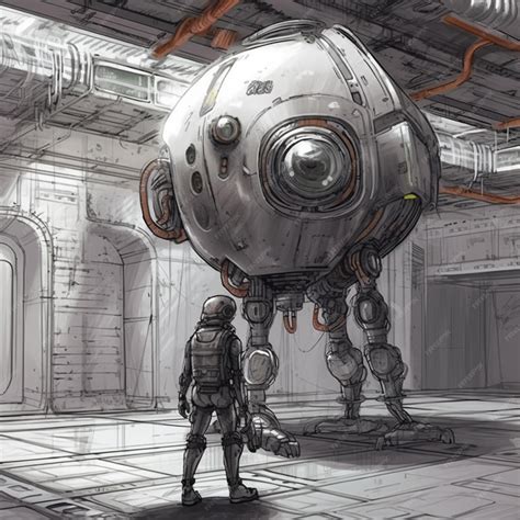 Premium Ai Image A Robaot Concept Art Future Sci Fi Concept