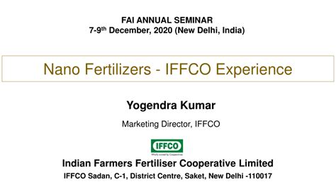 Pdf Nano Fertilizers Iffco Experience Indian Farmers Fertiliser