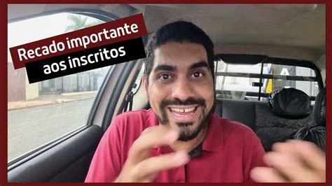 Aviso Aos Inscritos Do Canal Youtube