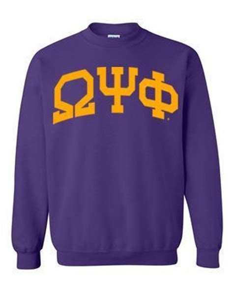 Omega Psi Phi Greek Lettered Arch Crewneck Sweatshirt Greek Gear